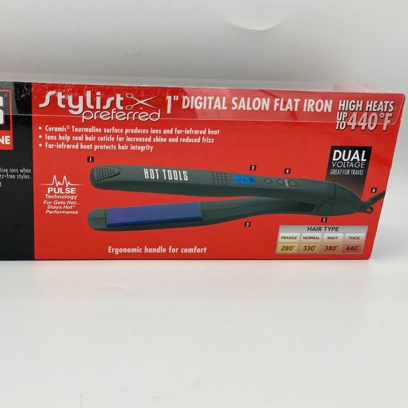 Hot Tools 1" Digital Salon Flat Iron NWT - Picture 7 of 11